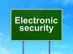 保护概念电子安全路标志背景