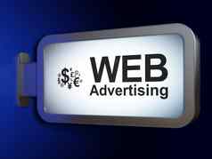 市场营销概念网络广告金融象征广告牌背景