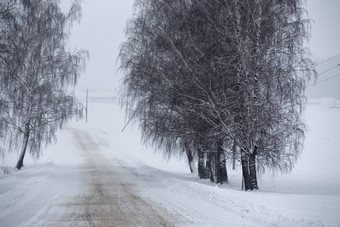 降雪雨夹雪冬天路冰雪路冬天snowst