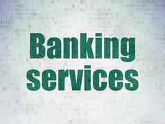 银行概念银行服务数字数据纸背景