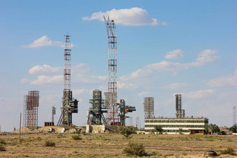 猎物baikonur航天站哈萨克斯坦发射垫空间航天飞机可重用的