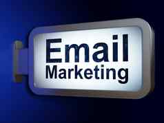 业务概念电子邮件市场营销广告牌背景