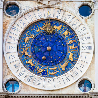 威尼斯意大利马克的钟楼细节