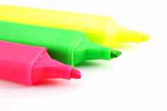 色彩斑斓的萤光笔笔