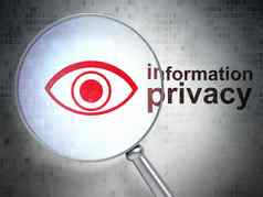 保护概念眼睛信息隐私光学玻璃