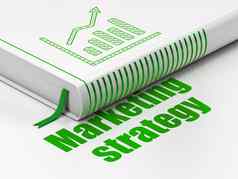 市场营销概念书增长图市场营销策略白色背景