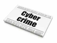安全概念报纸标题网络犯罪
