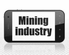 行业概念智能手机矿业行业显示