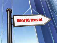 旅行概念标志世界旅行建筑背景