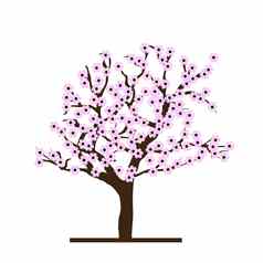 程式化的樱桃树