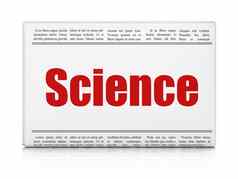 科学概念报纸标题科学
