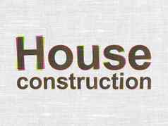 建设概念房子建设织物纹理背景