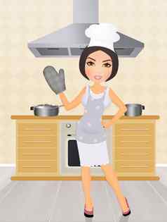 女人厨房