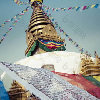 佛塔斯瓦扬布纳特猴子寺庙加德满都尼泊尔