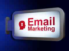 市场营销概念电子邮件市场营销头锁眼广告牌背景