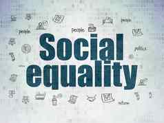政治概念社会平等数字数据纸背景