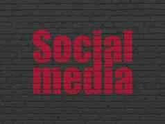 社会媒体概念社会媒体墙背景