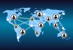 世界地图世界宽网络