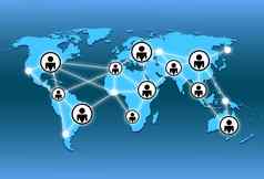 世界地图世界宽网络