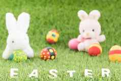 兔子玩具复活节鸡蛋文本