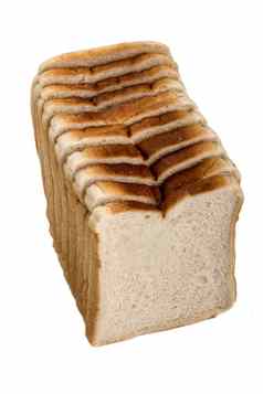 切片烤面包面包孤立的白色