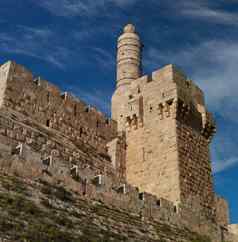 耶路撒冷2月耶路撒冷城市墙全景