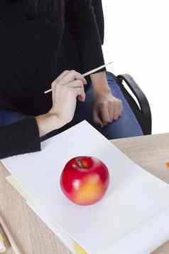 艺术家画苹果