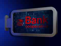 货币概念银行合作钱盒子广告牌背景