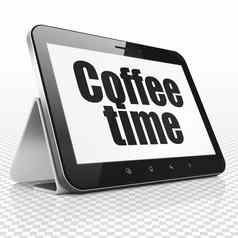 时间轴概念平板电脑电脑咖啡时间显示