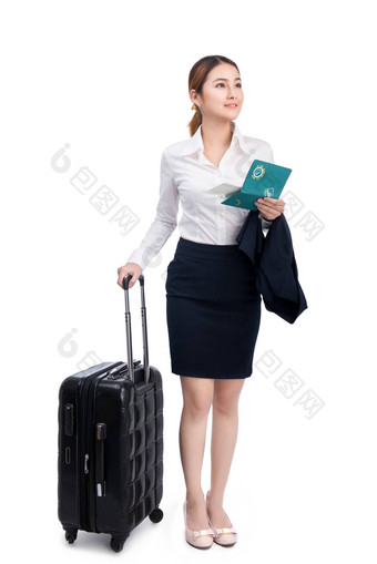 完整的身体业务女人旅行手提箱持有没有