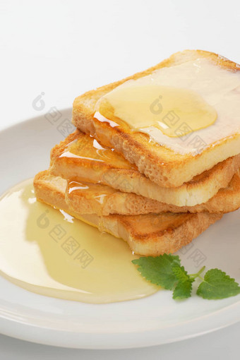烤面包黄油蜂蜜