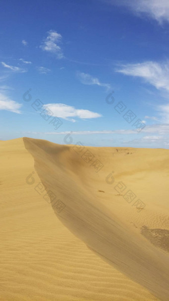 美丽的沙子沙丘阳光一天Maspalomas西班牙