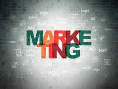 市场营销概念市场营销数字数据纸背景