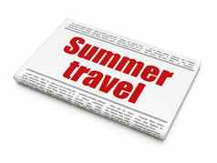 旅游概念报纸标题夏天旅行