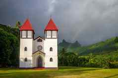 彩虹哈皮蒂教堂茉莉雅岛岛景观