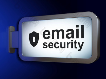 隐私概念电子邮件安全盾锁眼广告牌背景