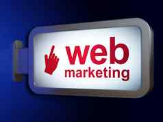 网络设计概念网络市场营销鼠标光标广告牌背景