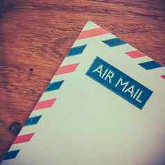 复古的空气邮件信封