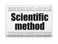 科学概念报纸标题科学方法