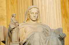 沉思正义雕像曼联州最高法院