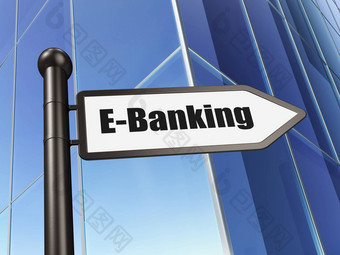 货币概念标志电子银行建筑背景