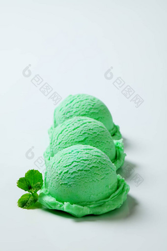 绿色冰奶油