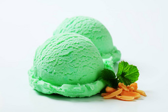 绿色冰奶油