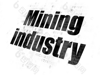 行业概念矿业行业数字背景