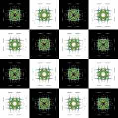 纹理黑色的白色广场细胞绿色分形