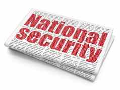 安全概念国家安全报纸背景