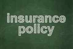 保险概念保险政策黑板背景