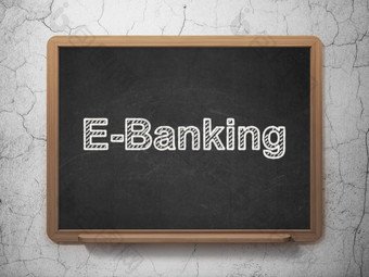 金融概念电子银行黑板背景