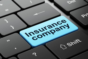 保险概念<strong>保险公司</strong>电脑键盘背景