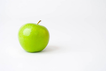 绿色苹果孤立的白色背景
